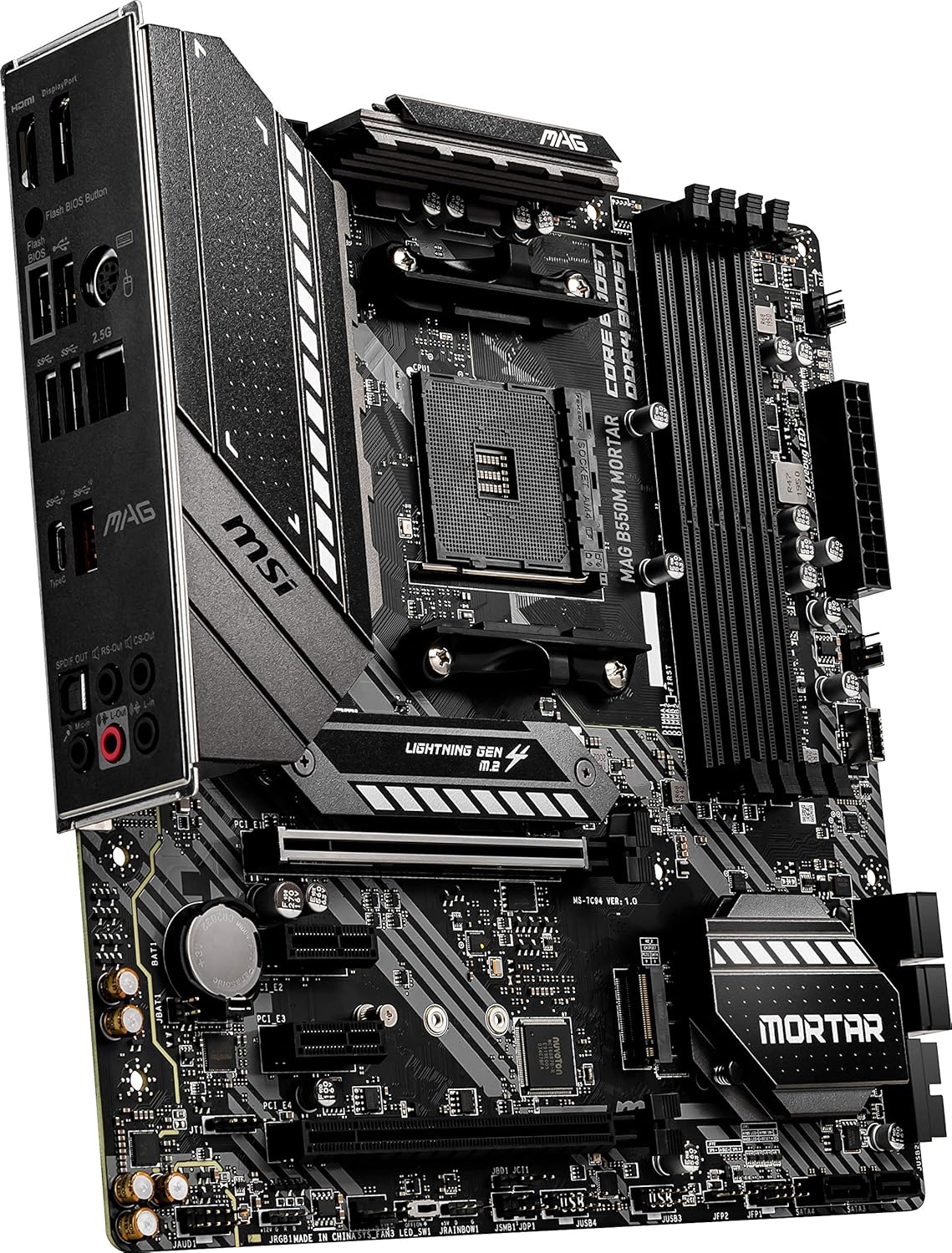 MSI Motherboard MAG B550M MORTAR Gaming DDR4 MSI Motherboard MAG B550M MORTAR Gaming DDR4